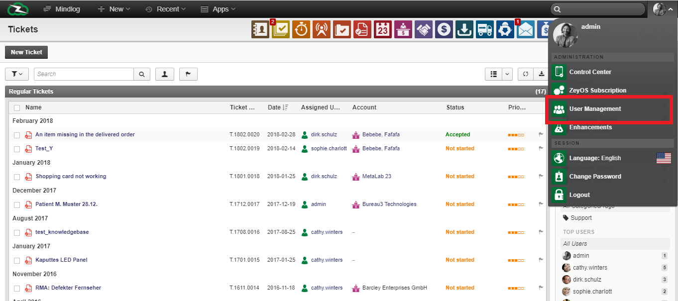 user management