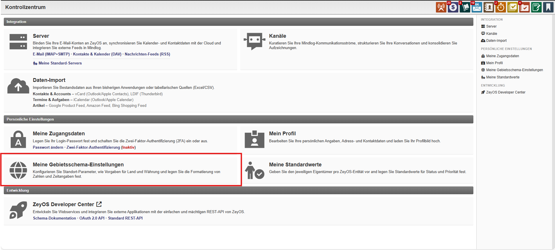 localization settings