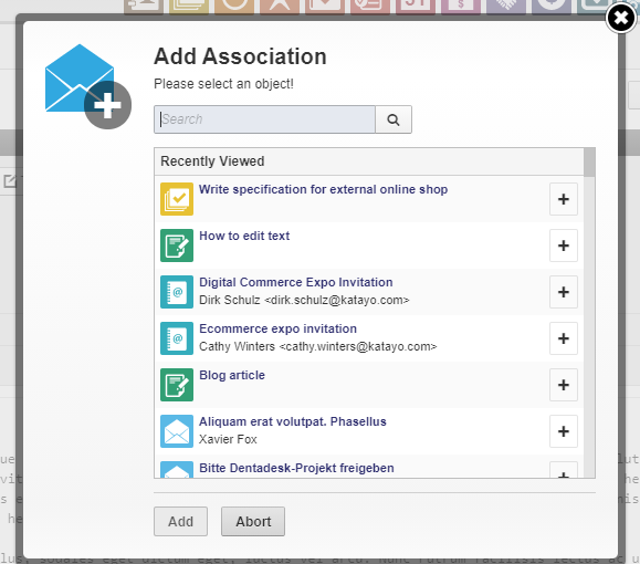 add association to object
