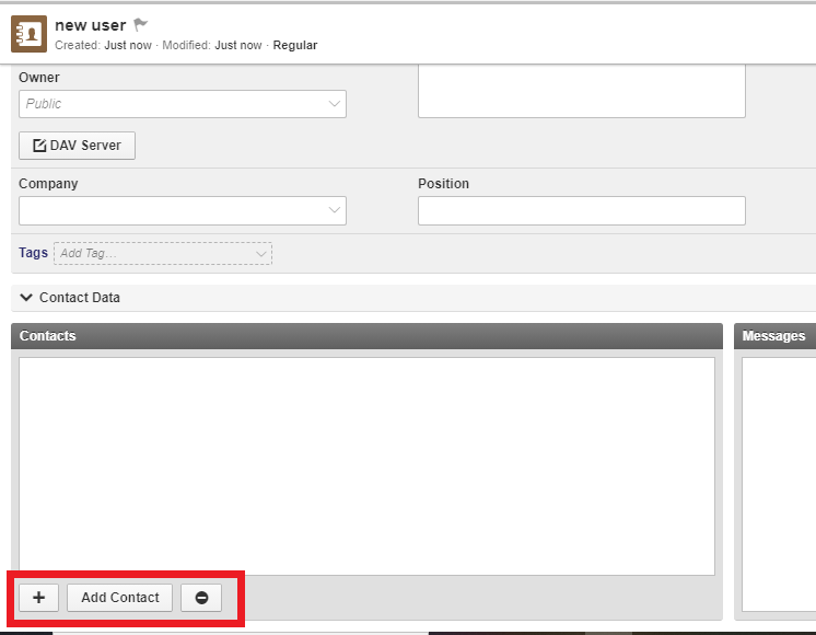 linking to a contact